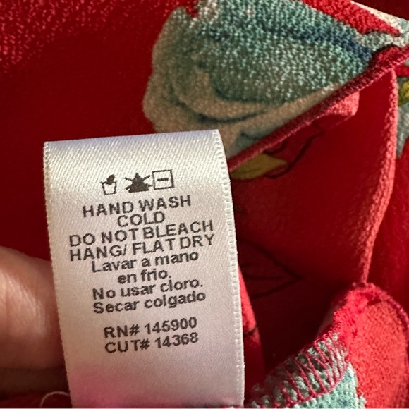 ♥️Kaii Los Angeles Floral Print Tie-Neck Blouse - Size S - Picture 9 of 11